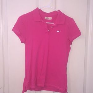 Pink hollister polo